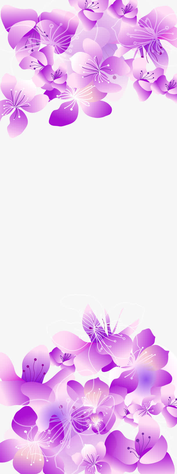 紫色唯美杜鹃花素材背景