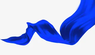 蓝色丝带顺滑飘柔华贵免抠