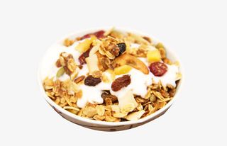 牛奶浸泡谷物麦片素材免抠