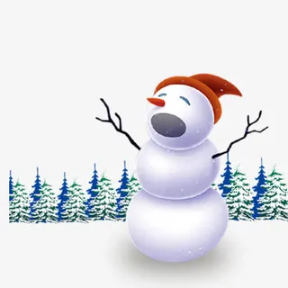 圣诞节雪人免抠