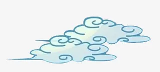 唯美中国风祥云云朵免抠