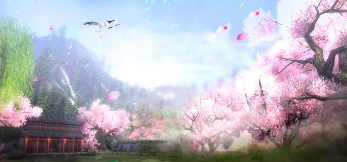 桃花背景高清