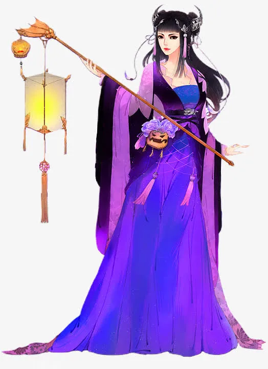 提灯笼女子立绘古风免抠