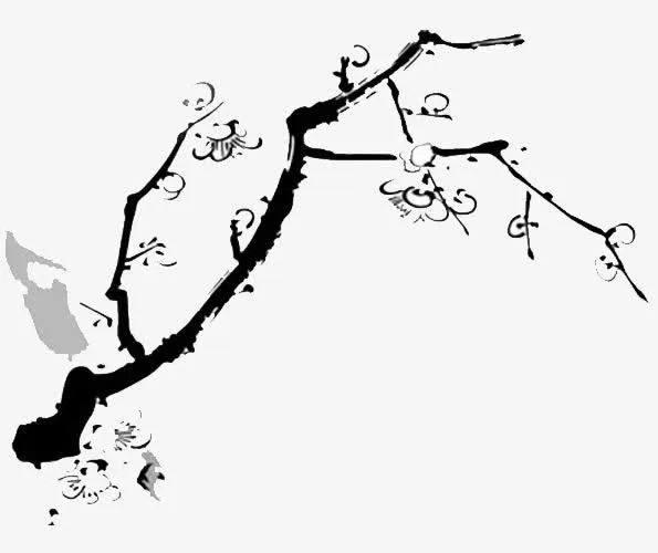 水墨梅花免抠
