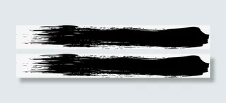 黑色水墨笔刷免抠