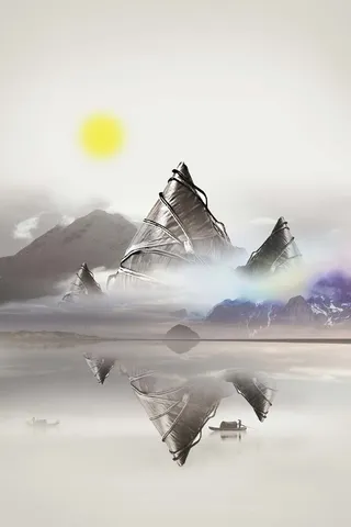 创意合成五月你好海报背景高清