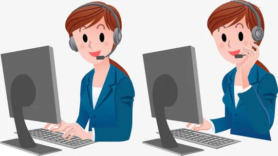 办公的客服免抠