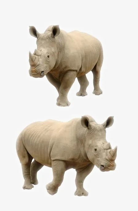 陆地动物犀牛免抠