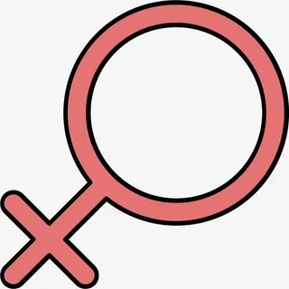 红色女性图标免抠
