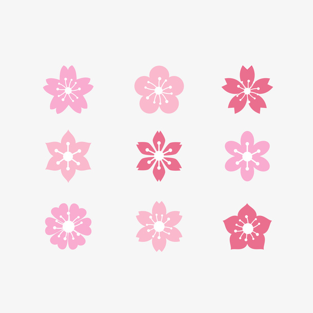 矢量粉色卡通腊梅图标免抠手绘/卡通卡通元素