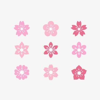 矢量粉色卡通腊梅图标免抠手绘/卡通卡通元素