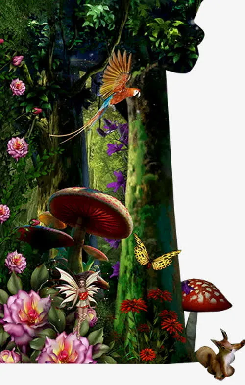 奇幻森林免抠