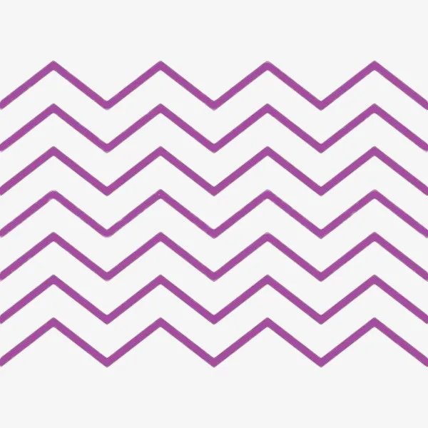 手绘紫色波浪曲线线条免抠