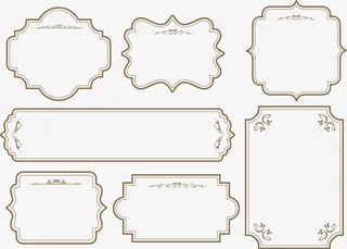 图框各种图款素材边框免抠