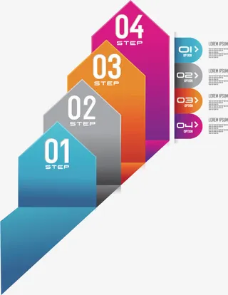 矢量数字流程图免抠