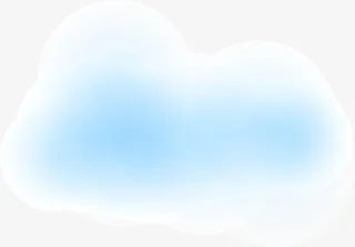蓝色清新漂浮云雾免抠