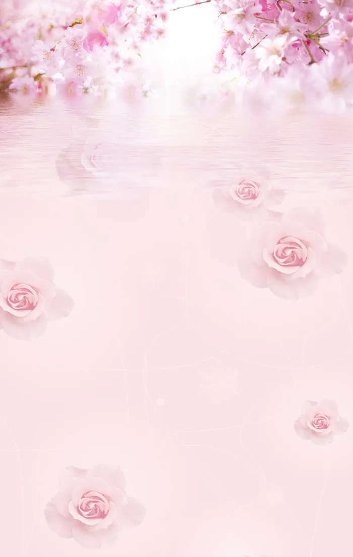 妇女节粉色浪漫海报背景素材高清