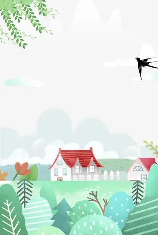 卡通创意春季海报插画免抠