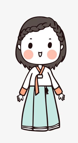 人物手绘插画可爱素材100免抠