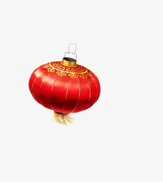 产品实物圆形灯笼免抠