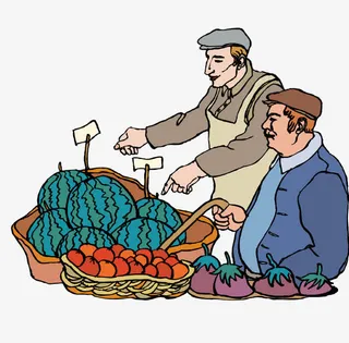 卖水果的大叔免抠