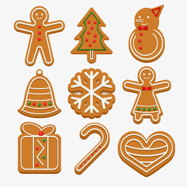 圣诞节饼干免抠