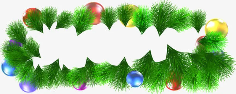 绿色圣诞植物礼物装饰免抠