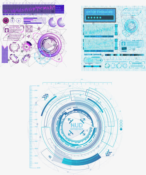 紫色科学数据背景矢量素材