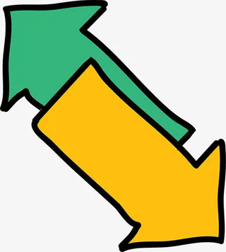 彩色双向箭头免抠