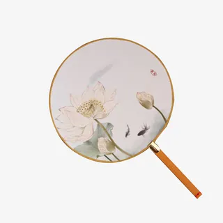 中国风古典女子蒲扇免抠