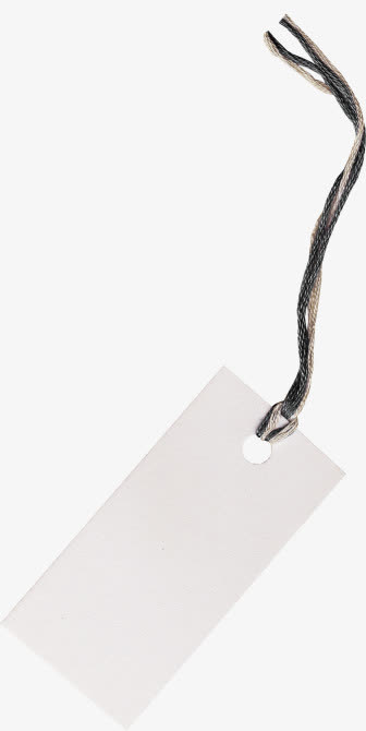 白纸绳索标签免抠