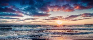 夕阳大海淘宝素材高清