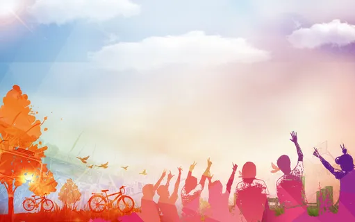 彩色矢量青春毕业季海报背景高清