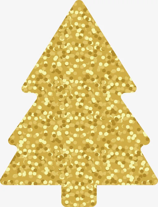 金色圣诞树免抠