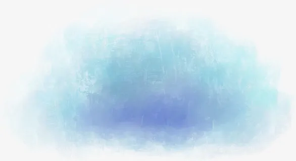 蓝色卡通水墨涂鸦手绘人物免抠