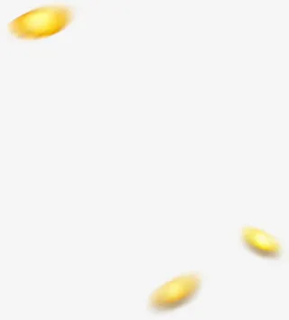 金币 单个金币 模糊光晕png素材免抠