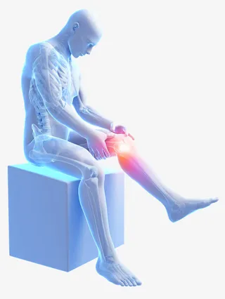 坐着按摩腿部免抠