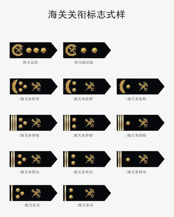 海关关衔标志式样免抠