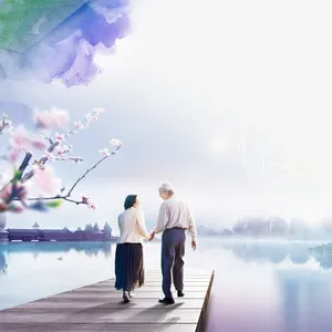 夕阳红元素免抠