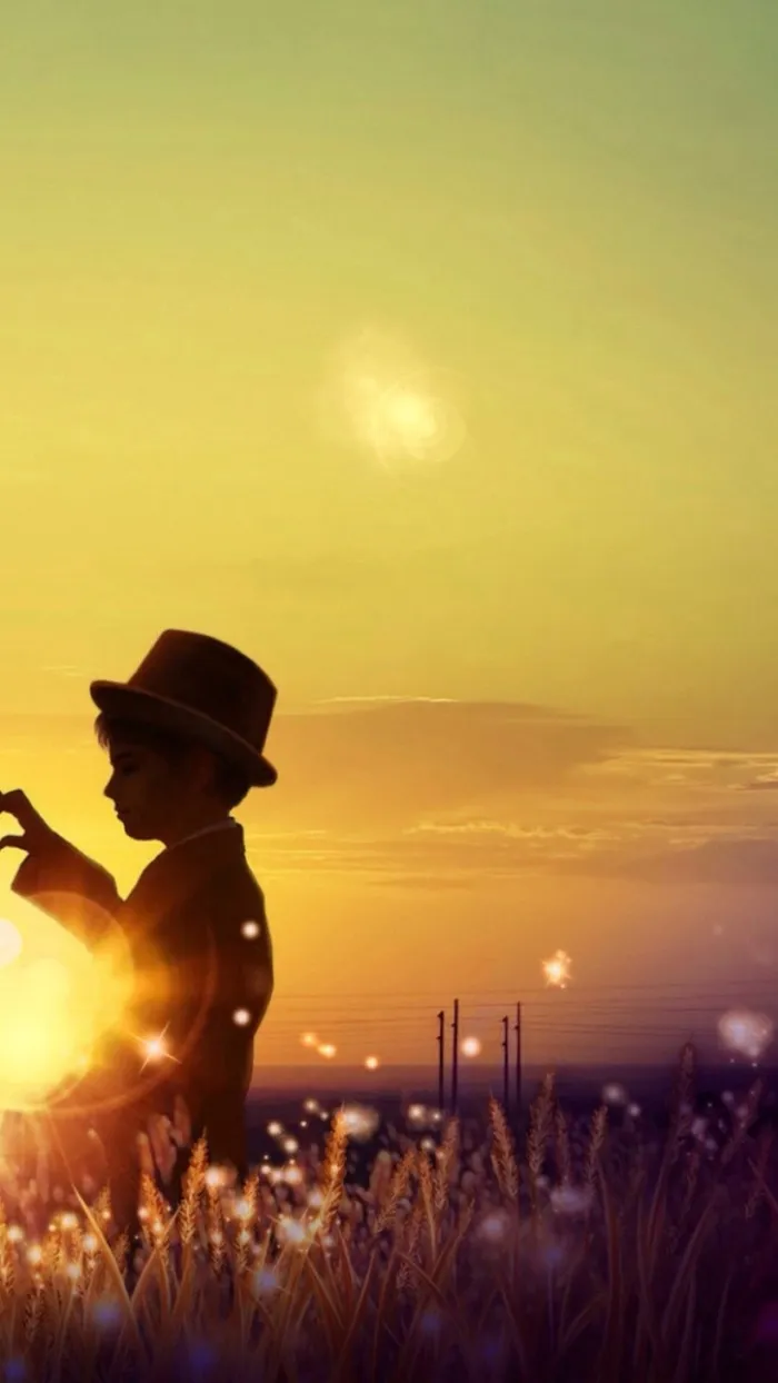 黄色风景H5背景高清