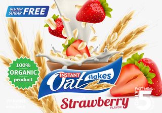 草莓牛奶矢量图免抠