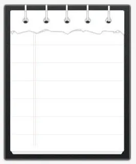 笔记本上的书页纸免抠