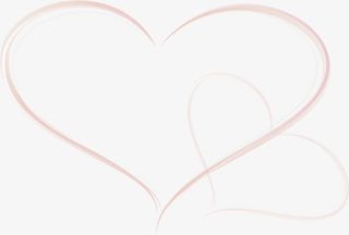 粉色的线条爱心免抠