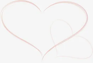 粉色的线条爱心免抠