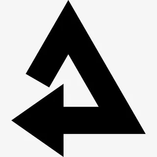 顺时针旋转的三角形箭头图标免抠