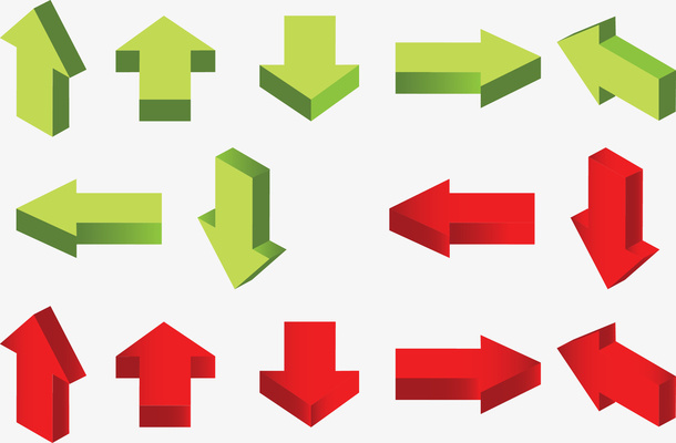 矢量3D箭头图标免抠