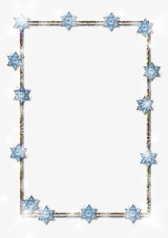雪花边框装饰免抠