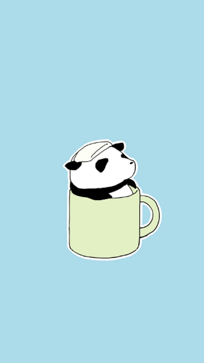 蓝色熊猫H5背景高清