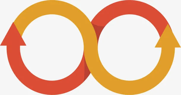 缠绕箭头流程图免抠