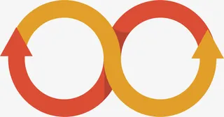 缠绕箭头流程图免抠